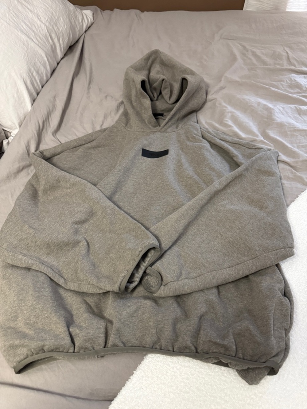Fear of God Oversized Gray Hooded Sweatshirt